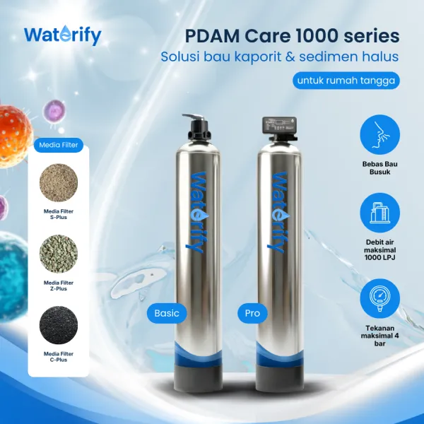 jual filter air waterify pdam care atasi bau kaporit dan keruh agar lebih sehat aman dimasak