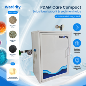 jual filter air waterify pdam care compact atasi air keruh bau kaporit dengan 2 tahap filtrasi